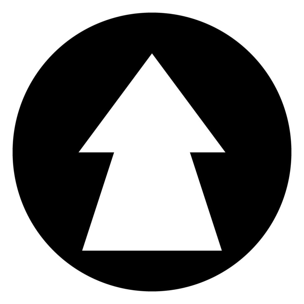 Arrow Up icon. Flat black symbol. Designed for web and software interfaces. Web design. vector