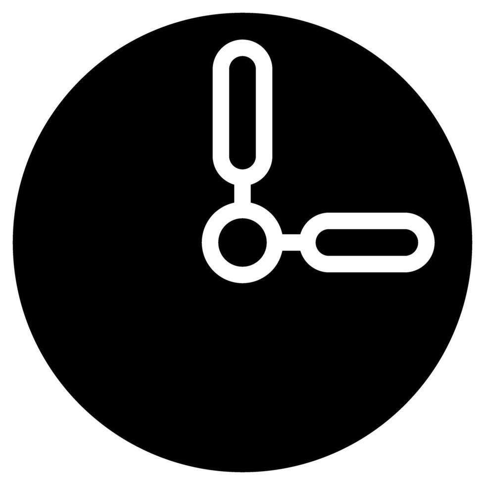 Clock Icon design. Flat black symbol. Pictogram is isolated on a white background. Designed for web and software interfaces. vector