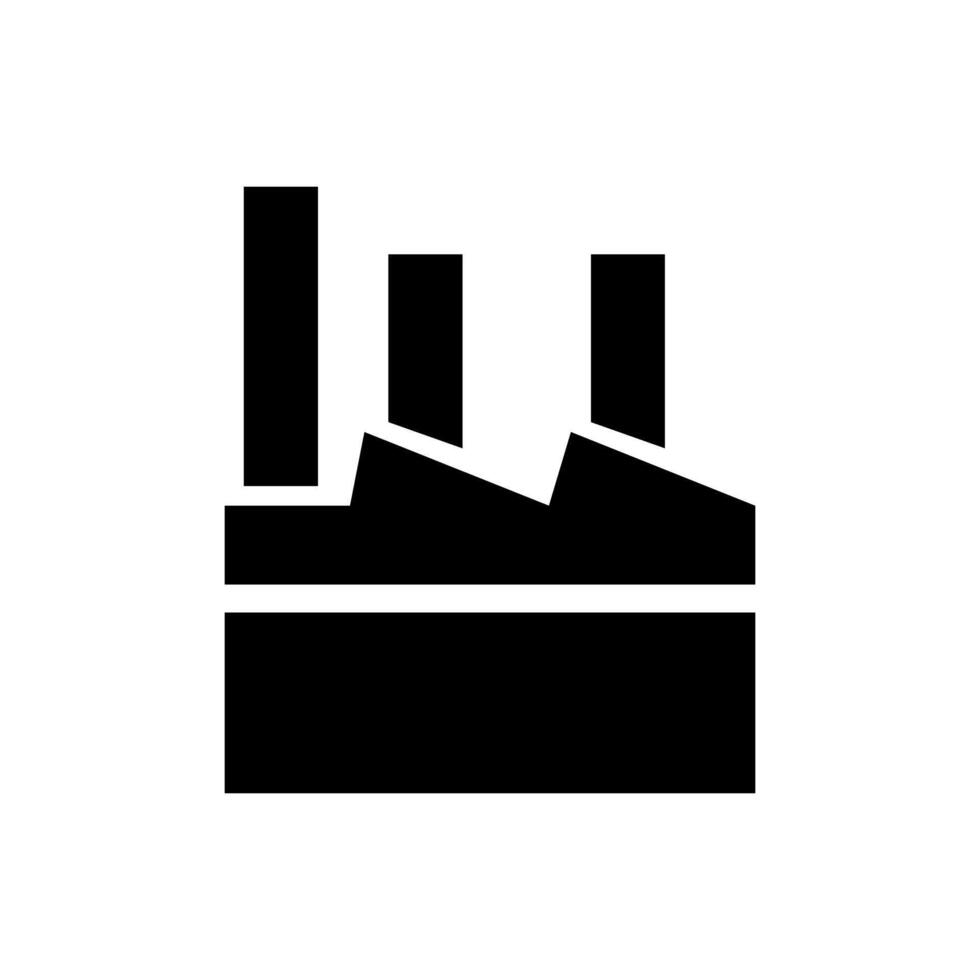 factory building icon over white background, line style, illustration vector
