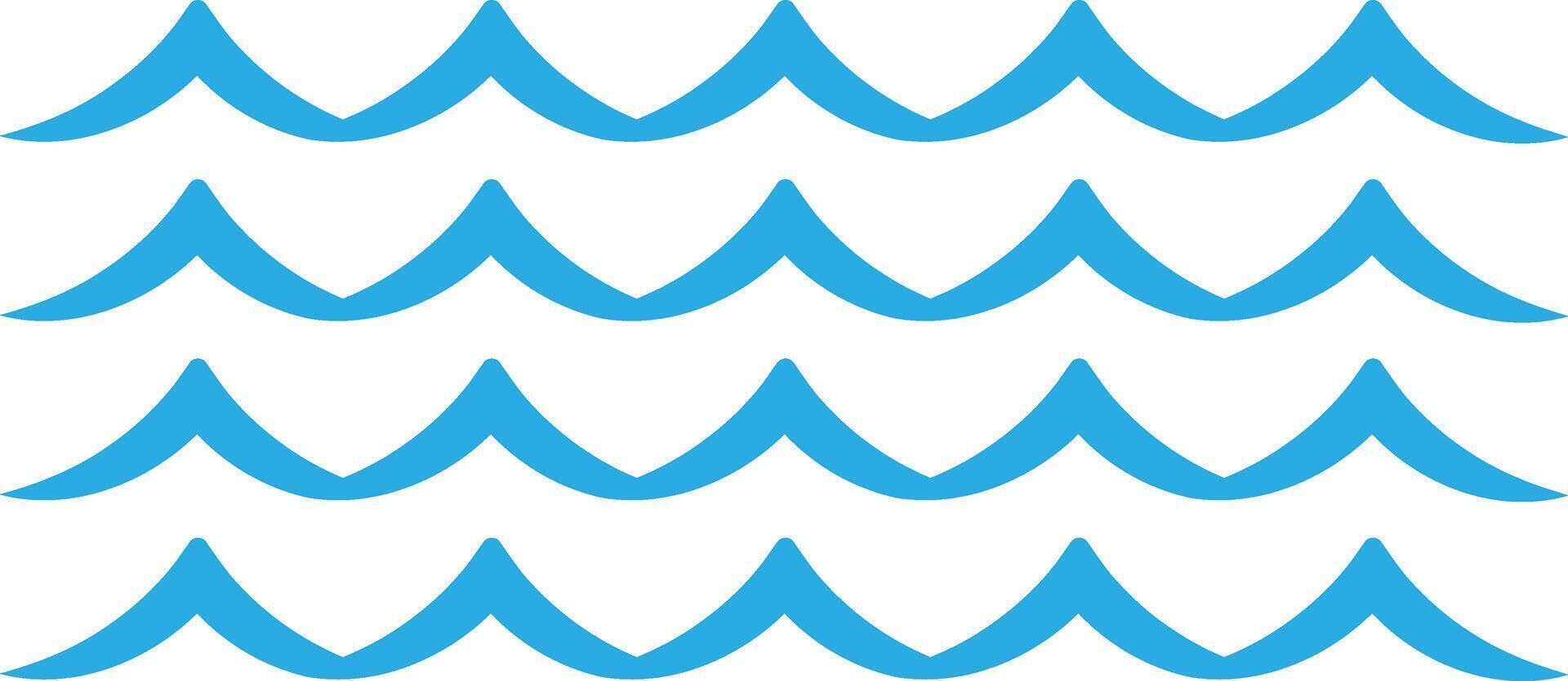 Water wave icon isolated on white background for your web and mobile app design vector