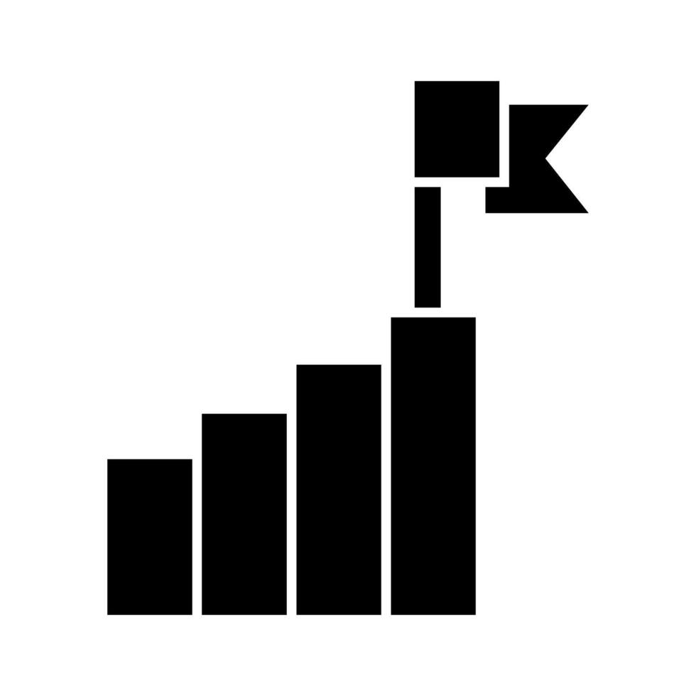 statistics bars with flag icon over white background, silhouette style, illustration. vector