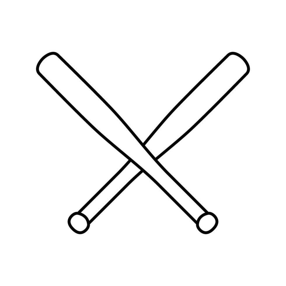 Baseball bat icon . Baseball illustration sign. Sport symbol. Softball logo. Design for web. vector