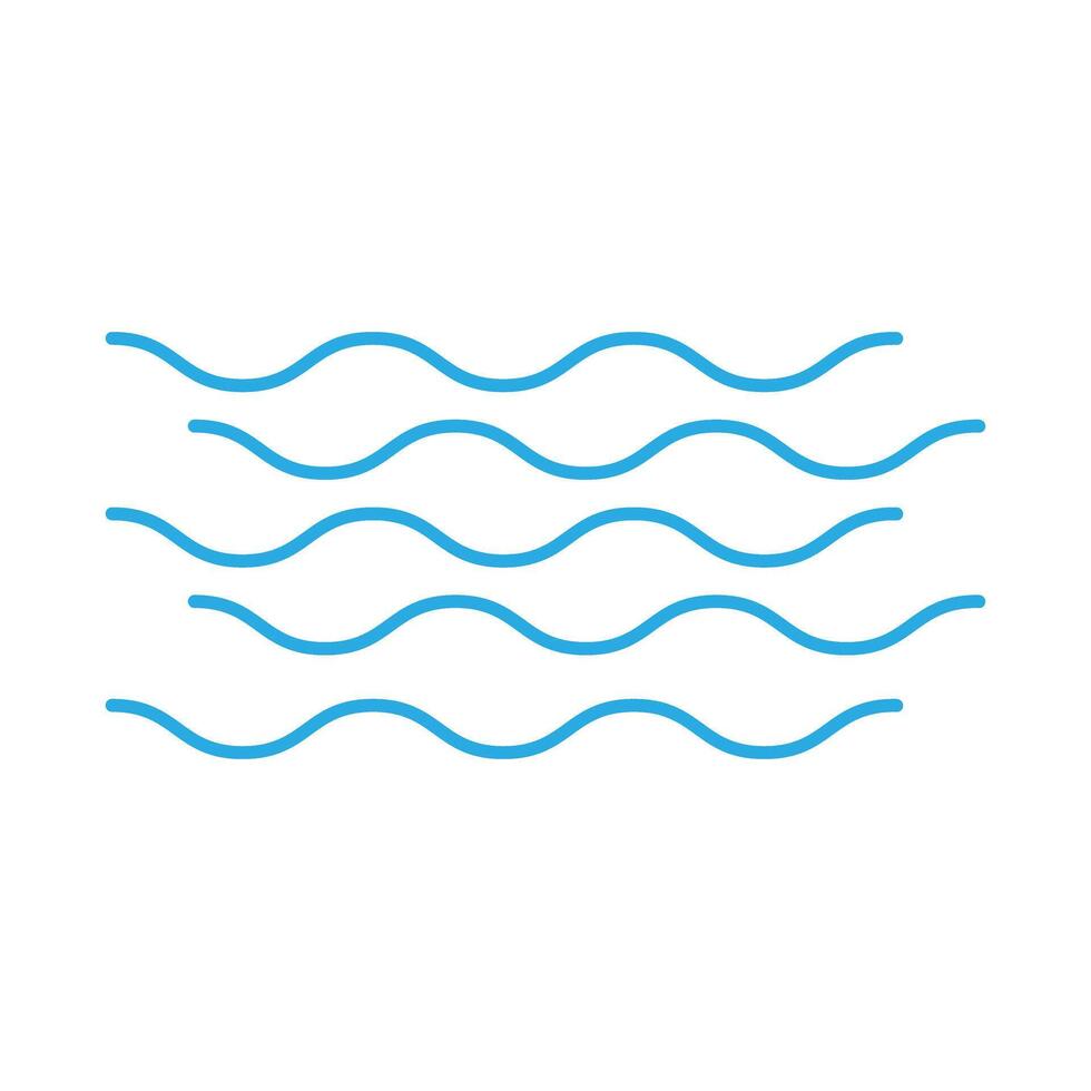 Water wave icon. Flat illustration of water wave icon for web design vector