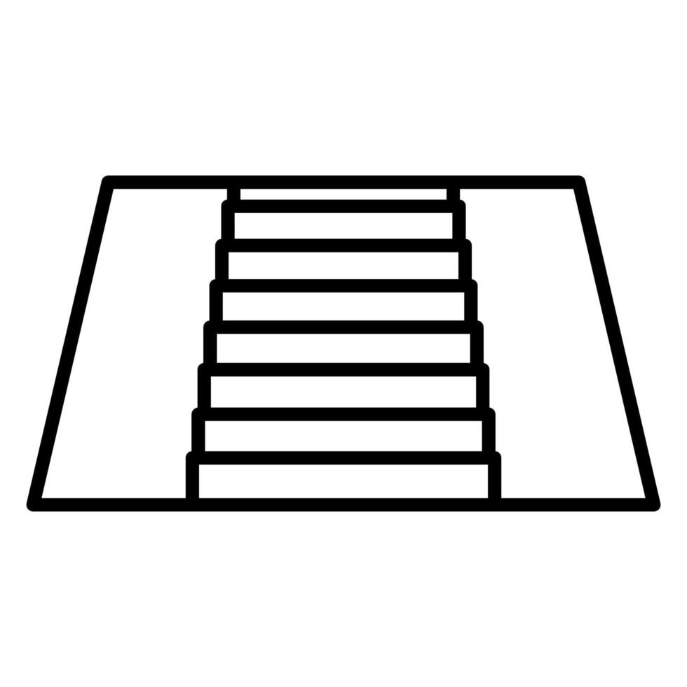 staircase icon on white background illustration. outline style design. vector