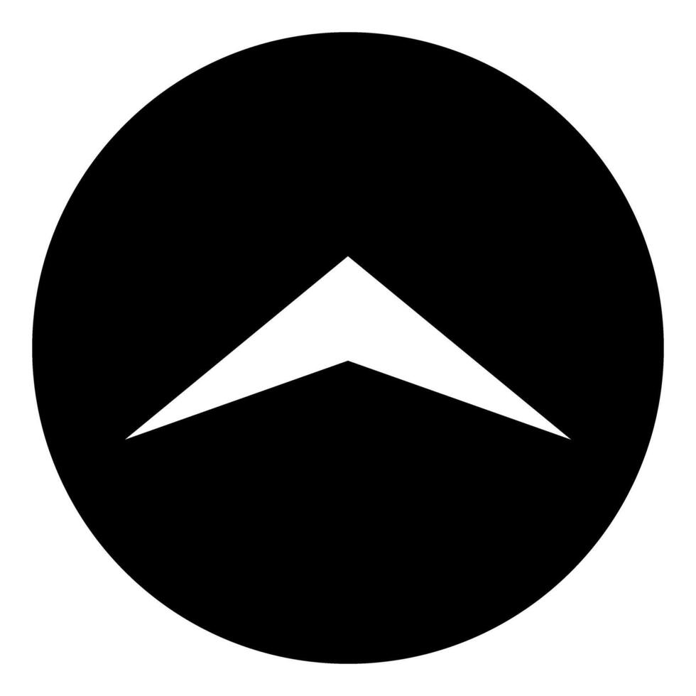 Arrow icon black color in circle illustration flat style simple image vector