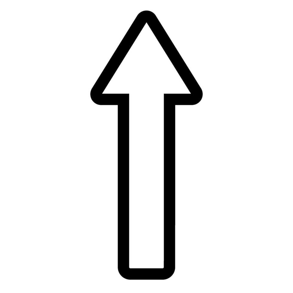 Arrow Up icon design. Flat black symbol. Pictogram is isolated on a white background. Designed for web and software interfaces. vector