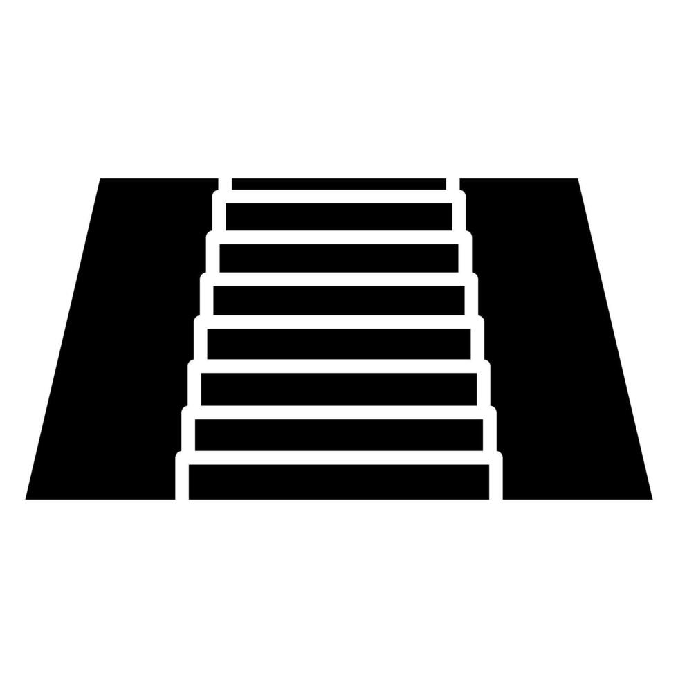 Staircase icon. Simple illustration of stair icon for web design isolated on white background vector