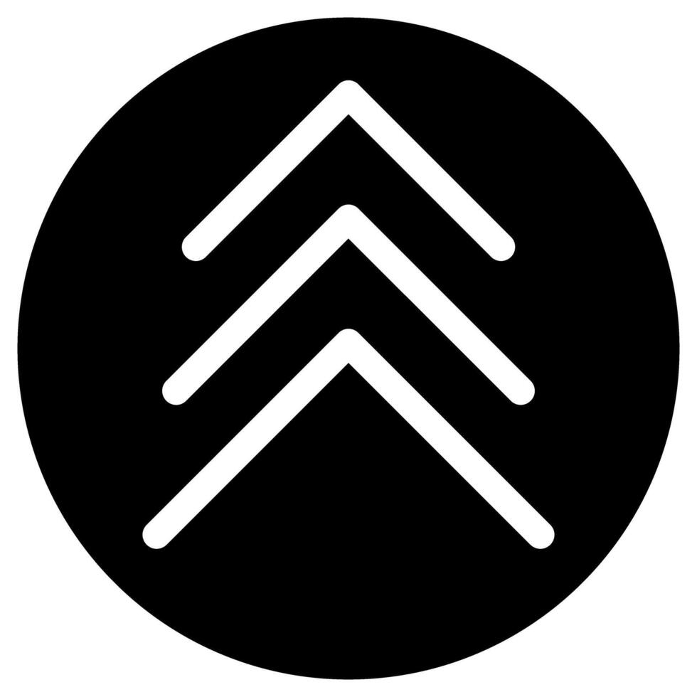 Arrow Up Icon . Flat black symbol. Pictogram is isolated on a white background. Designed for web and software interfaces. vector
