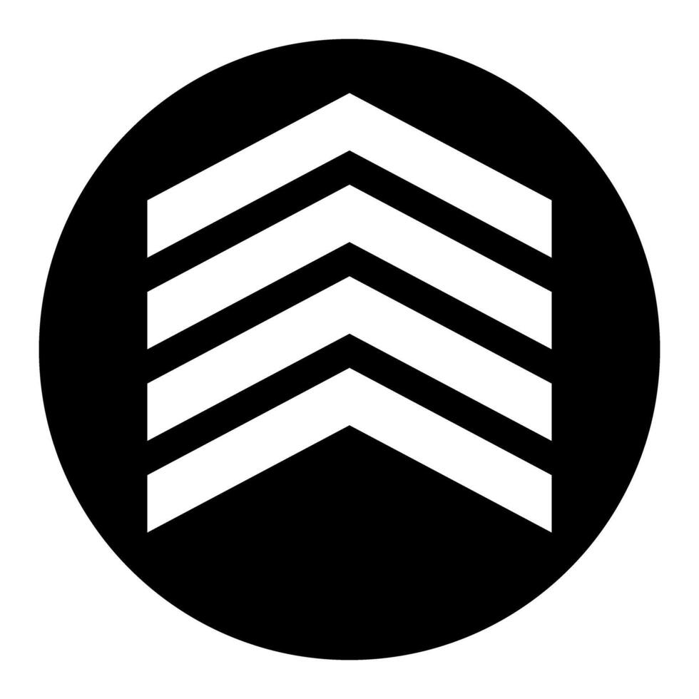 Arrow Up web icon design. Flat black symbol. Designed for web and software interfaces. vector