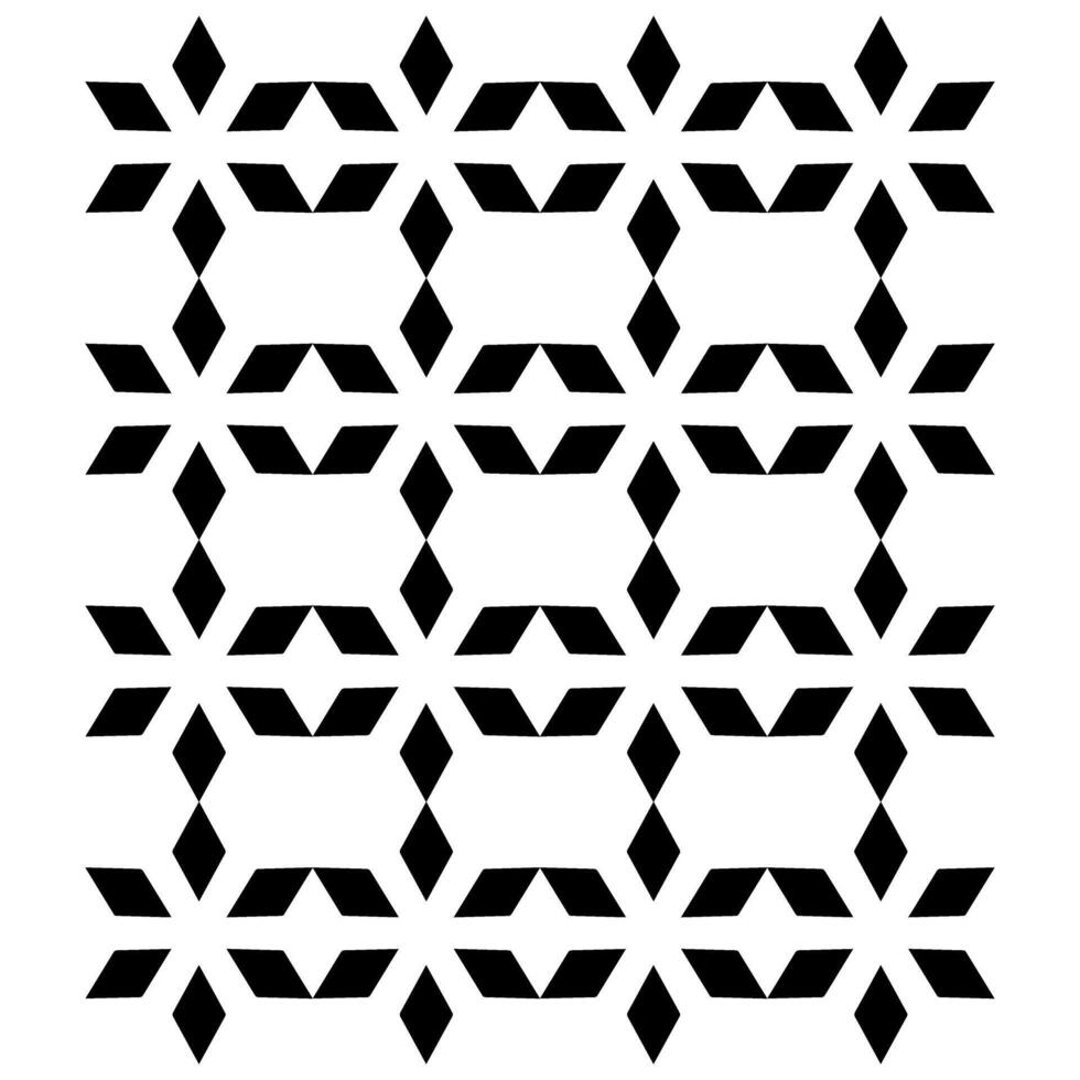 Seamless geometric pattern based on traditional islamic art. Black and white background. vector