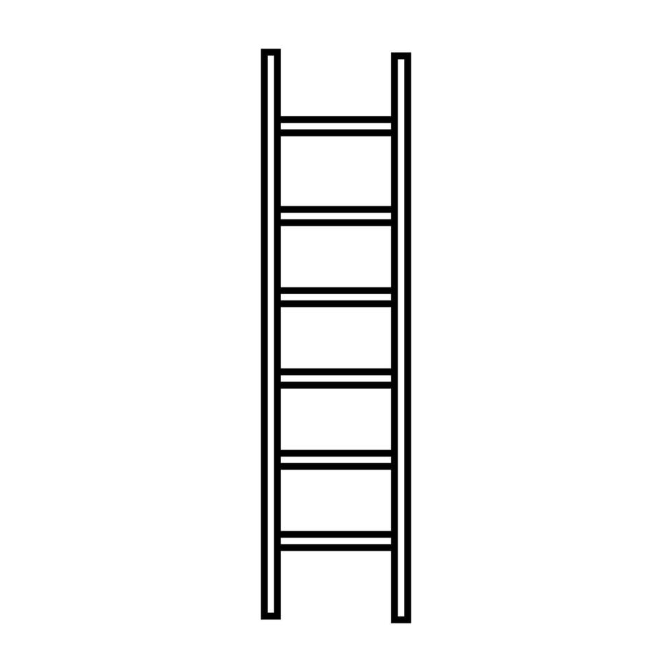 ladder icon over white background, illustration. thick line style vector