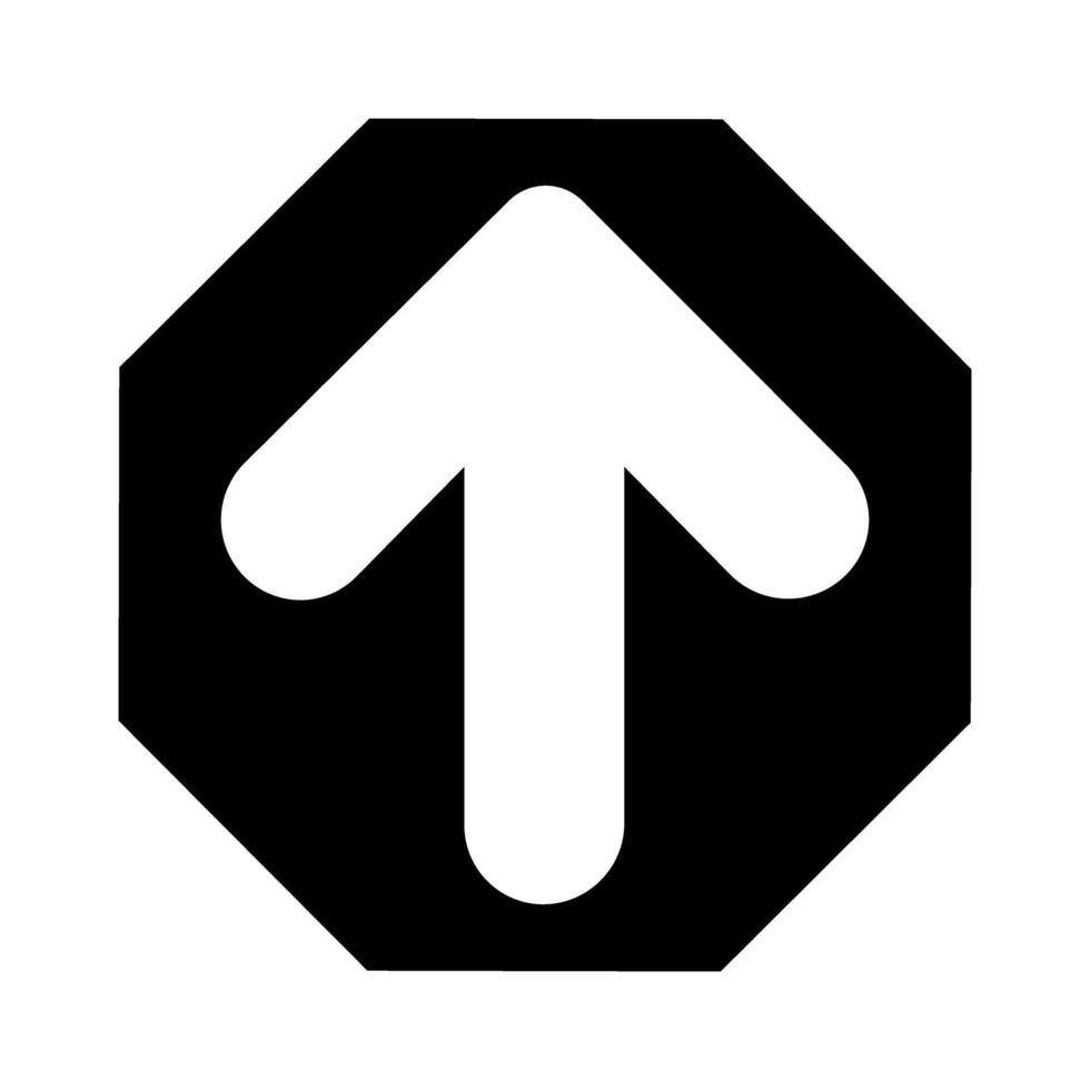 Up Arrow Icon . Flat black symbol. Pictogram is isolated on a white background. Designed for web and software interfaces. vector