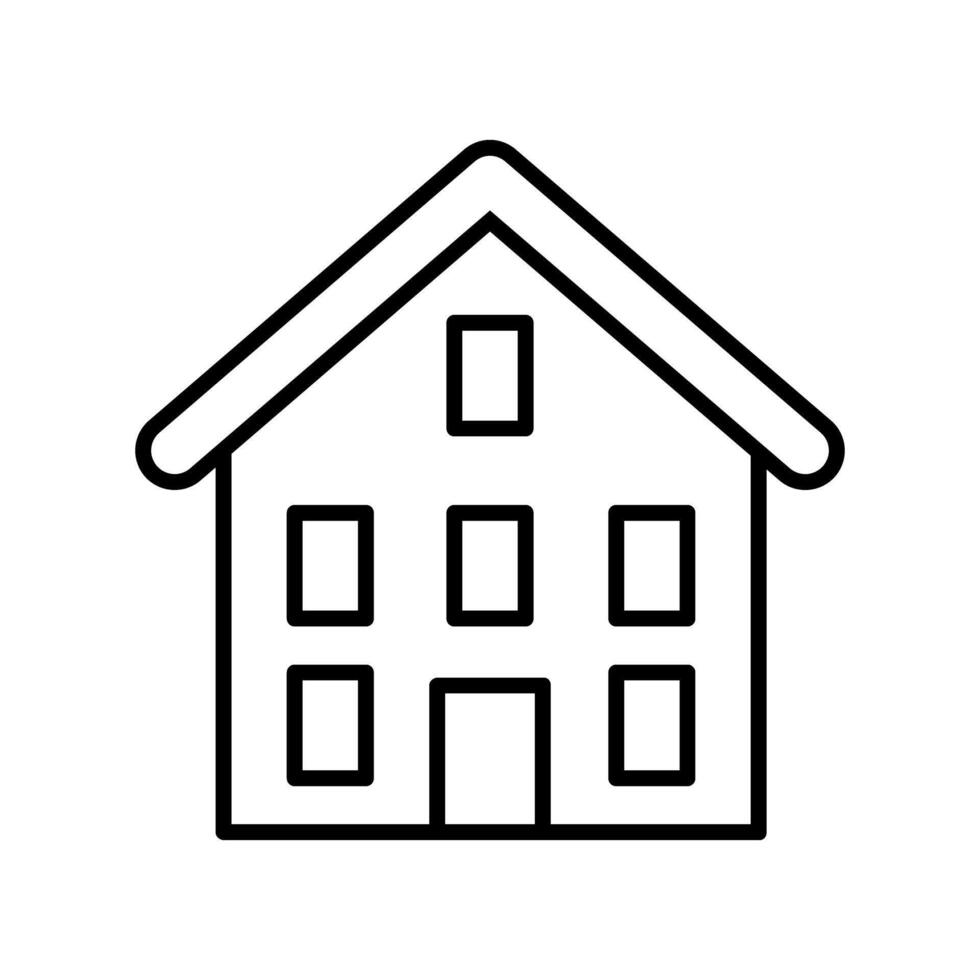 House icon . Black illustration isolated on white background for graphic and web design. vector