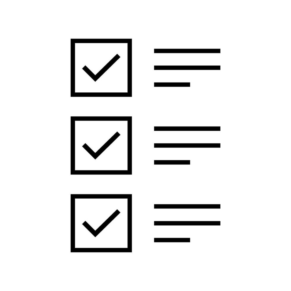 Checklist line icon, concept illustration, outline symbol, sign, linear symbol. vector