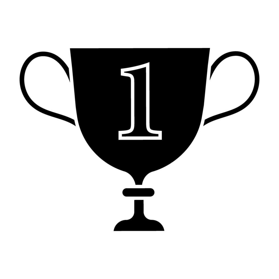 Trophy icon. Simple illustration of trophy icon for web design isolated on white background vector