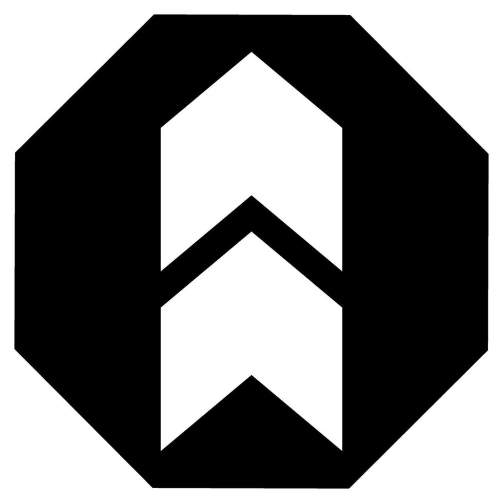 Arrow Up icon. Flat black symbol. Pictogram is isolated on a white background. Designed for web. vector