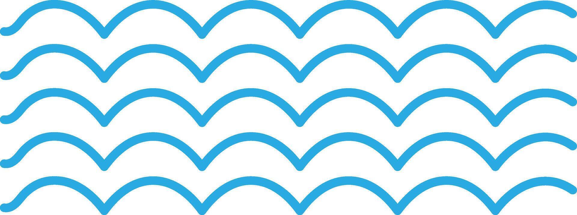 Water wave icon isolated on white background for your web and mobile app design, Water wave logo concept vector