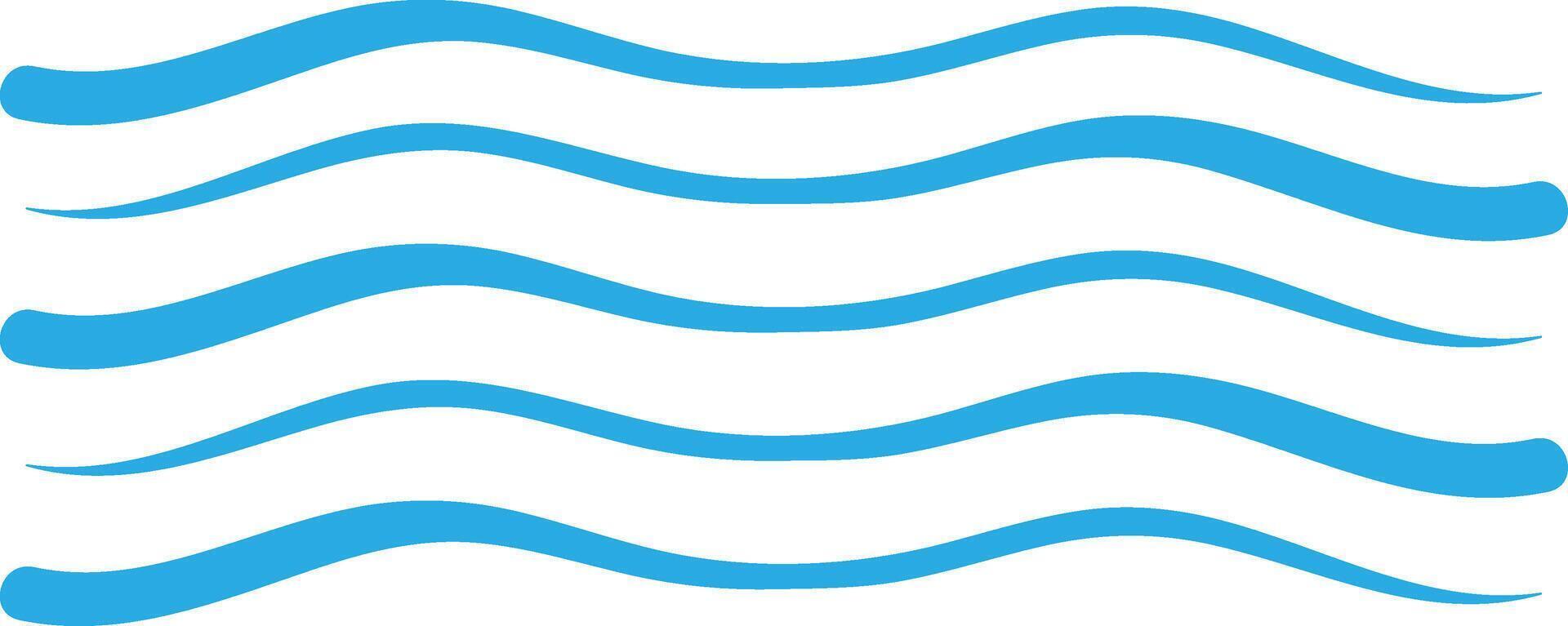 Water wave icon isolated on white background for your web and mobile app design, Water wave sign concept vector