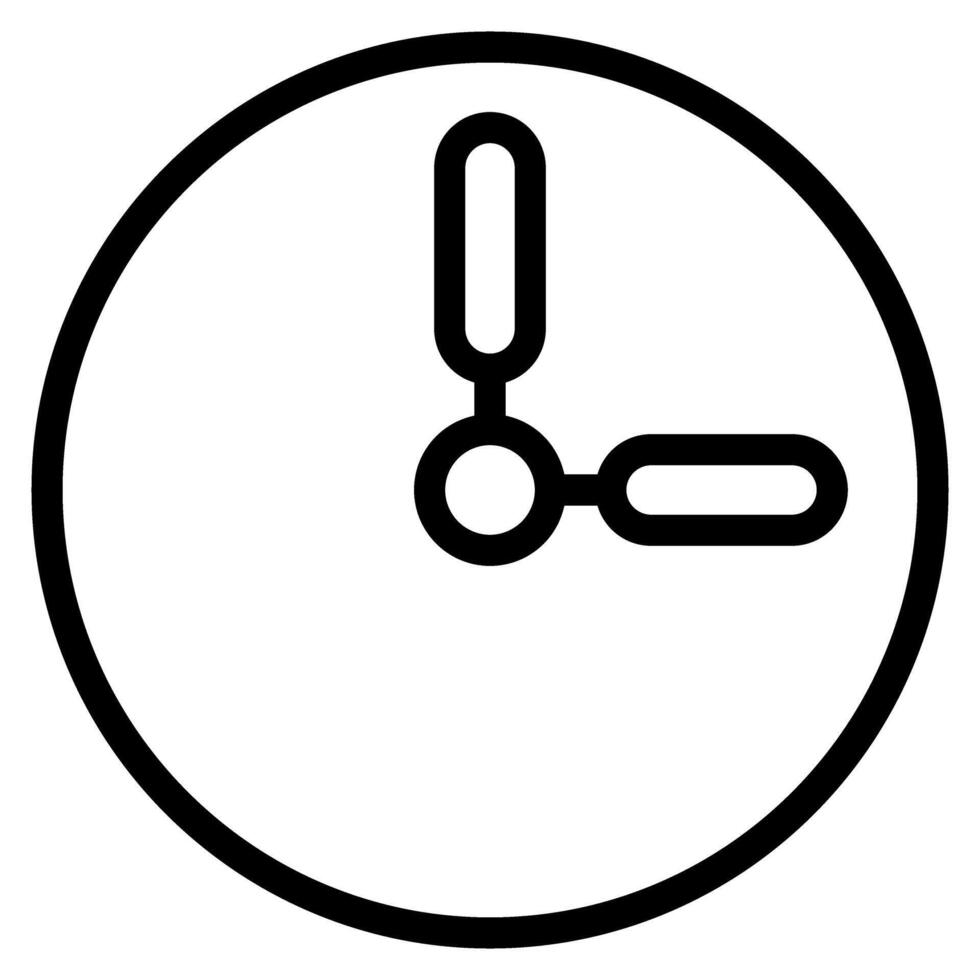 Clock sign or symbol. Flat black symbol. Pictogram is isolated on a white background. Designed for web and software interfaces. vector