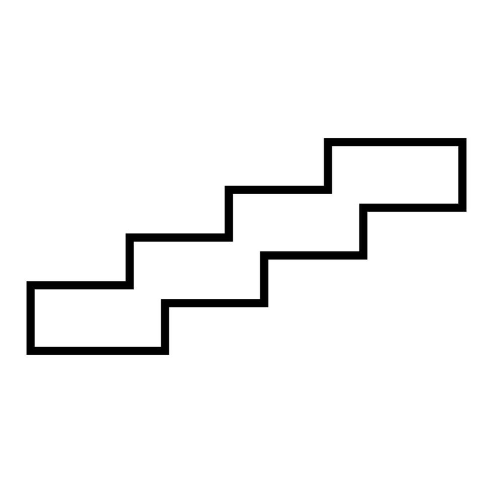 Stairs icon. Simple illustration of stairs icon for web design isolated on white background vector