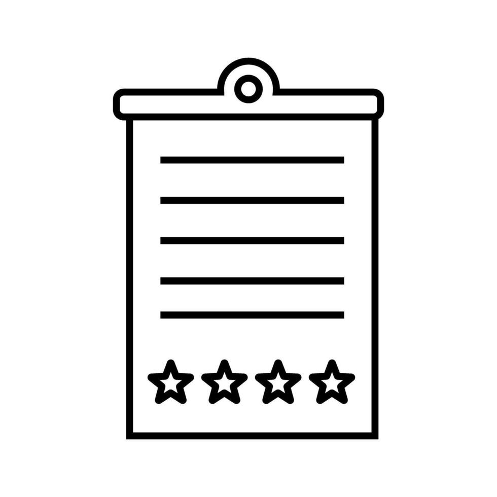 Star rating icon, concept illustration, outline symbol, sign, linear symbol. vector