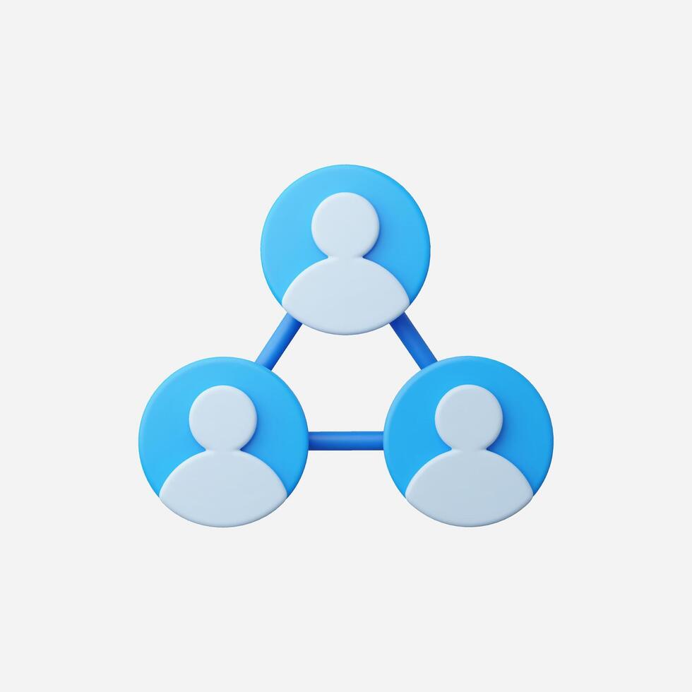 Stylized icons representing social connections and collaboration. vector