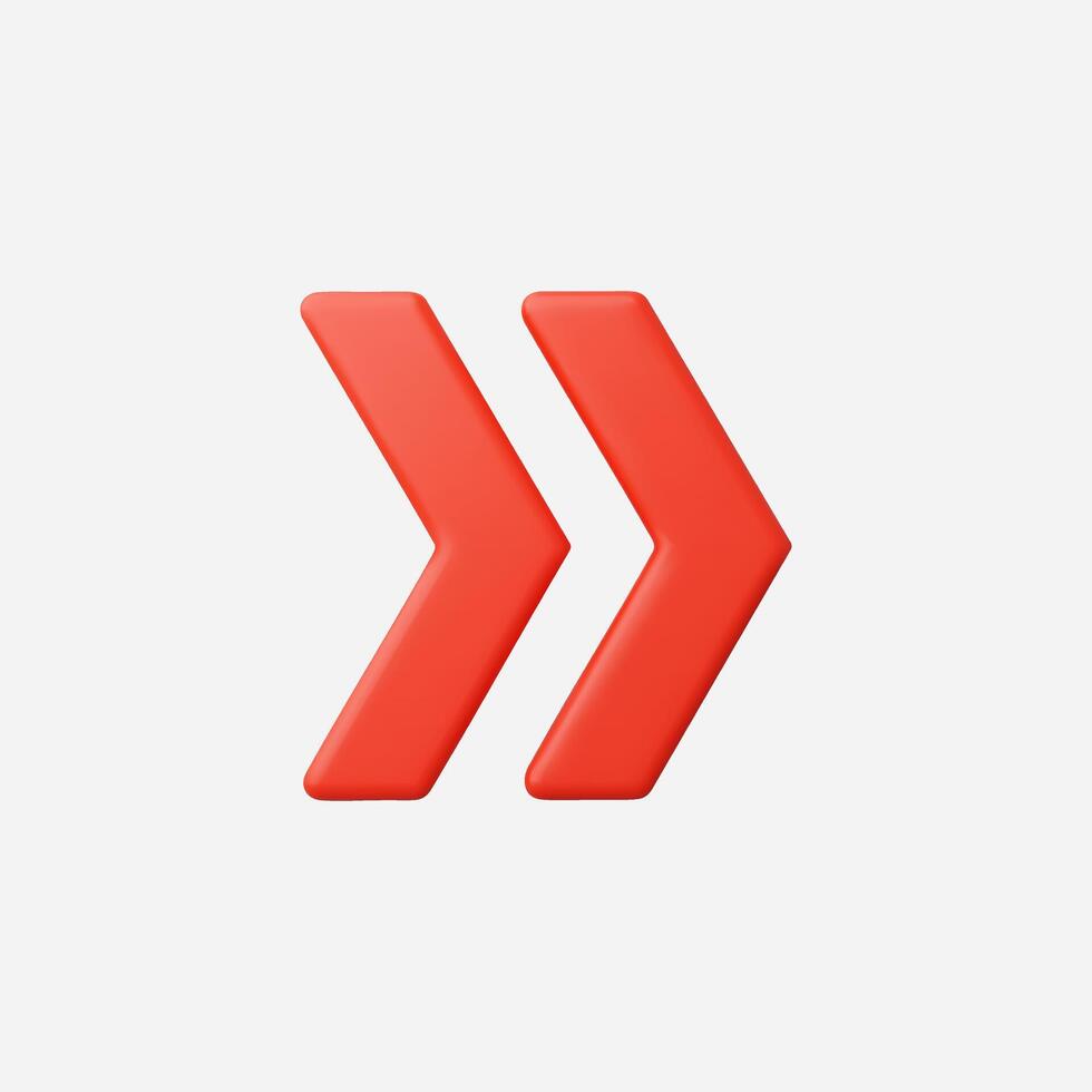 A vibrant red arrow icon indicating direction and movement. vector