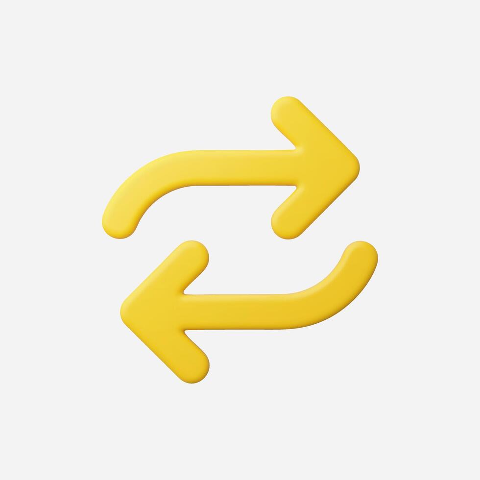Yellow arrows representing dynamic movement and exchange concepts. vector
