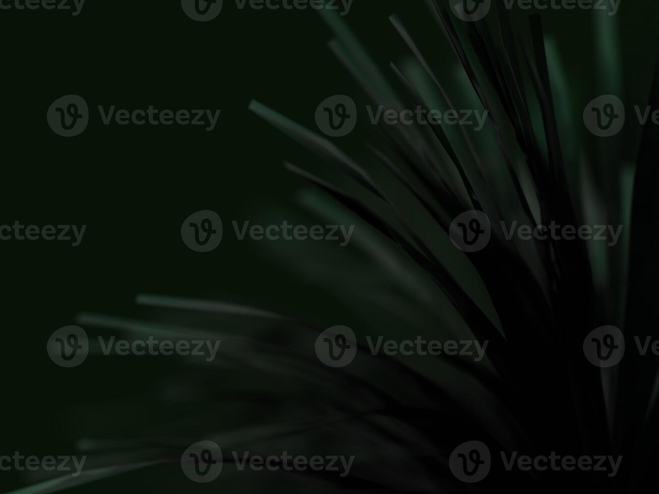 Detailed view of green leaf edges, showcasing a rich, textured surface in the darkness. photo