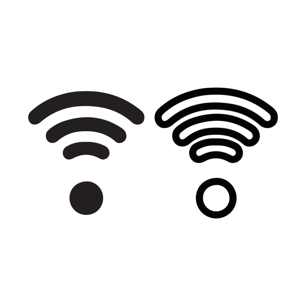 WiFi Signal Icon Set Wireless Network Symbol Connectivity Internet Communication Technology vector