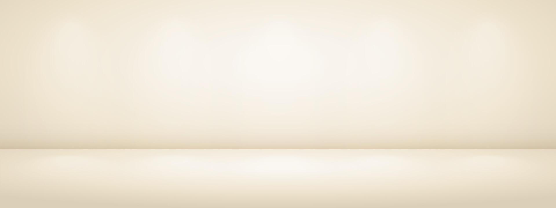 Limbo beige background with light shadow. Abstract studio gradient bg. Modern banner with empty space for advertising text. illustration. vector