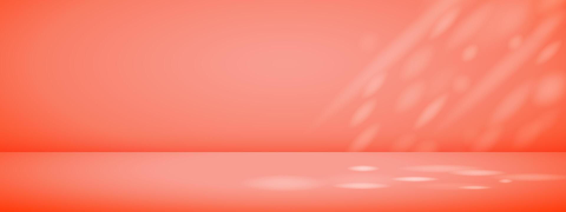 Limbo orange background with sun rays. Abstract studio gradient bg. Modern banner with empty space for advertising text. illustration. vector