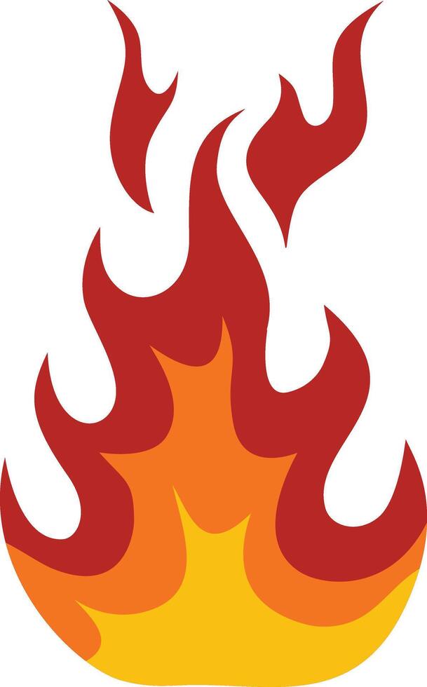 Fire Frame Border Icon in Cartoon Design, Isolated on White Background. vector