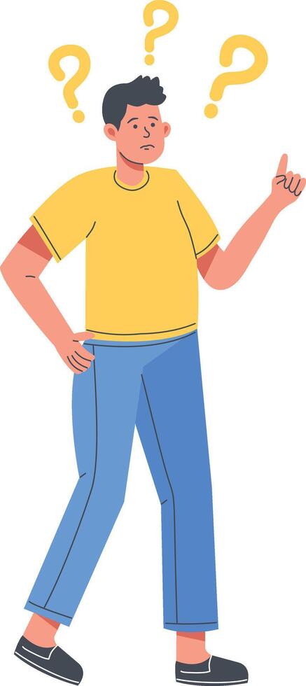 People Asking Question on White Background. vector