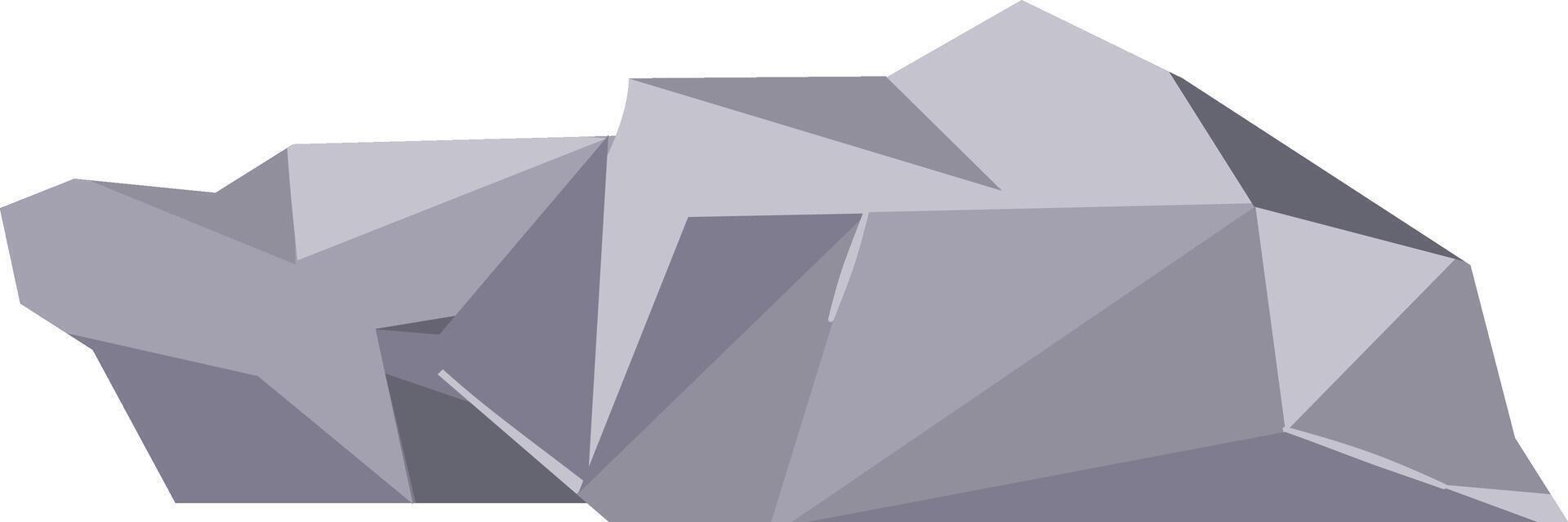 Boulder Rock Illustration Isolated on White Background, vector