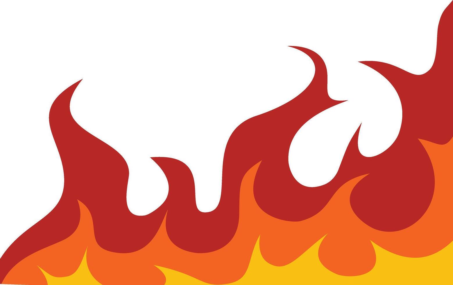 Fire Frame Border Icon Isolated on White Background. vector