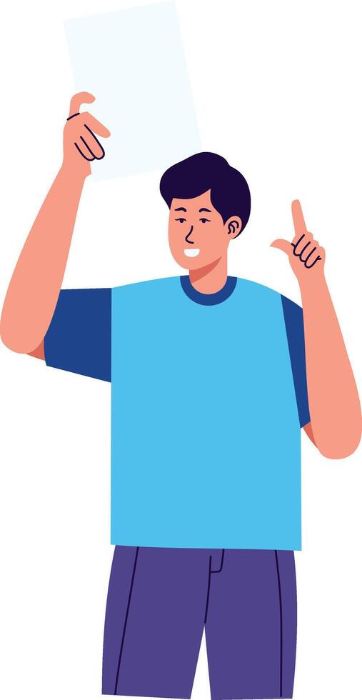 Illustration of People Pointing. Isolated on White Background. vector