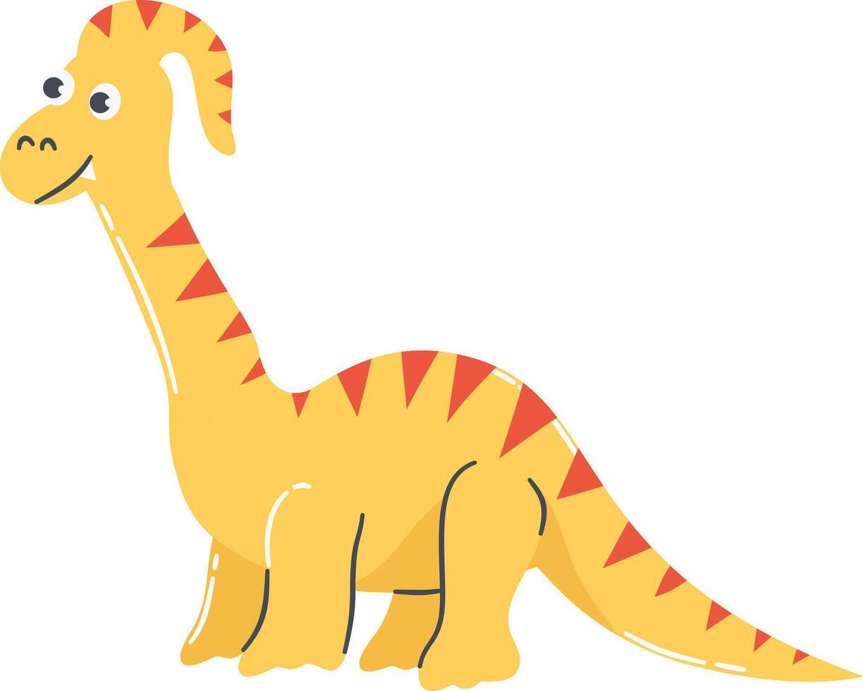 Cute Dinosaurs Cartoon Character, Isolated on White Background vector