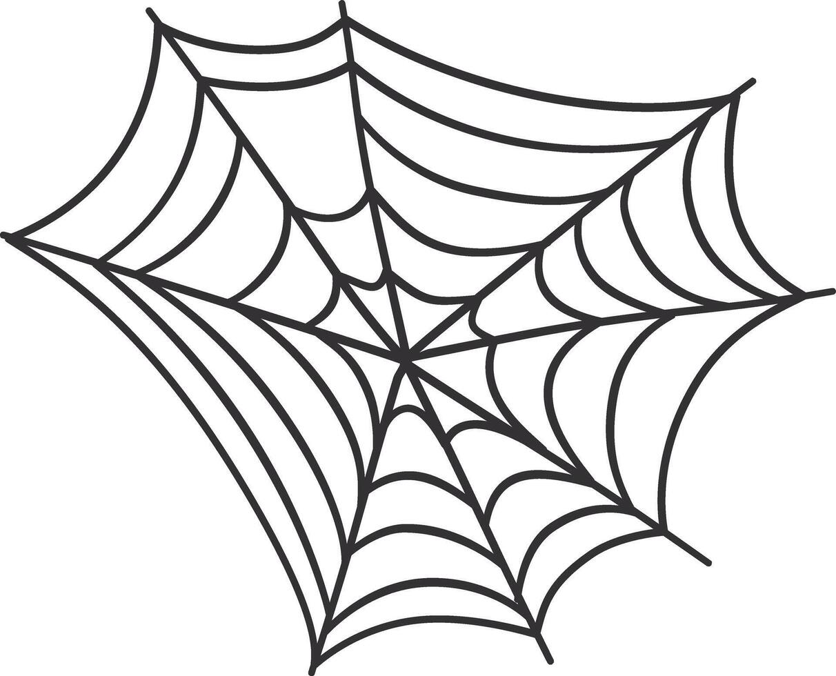 Spider Web Decorative. Isolated on White Background vector