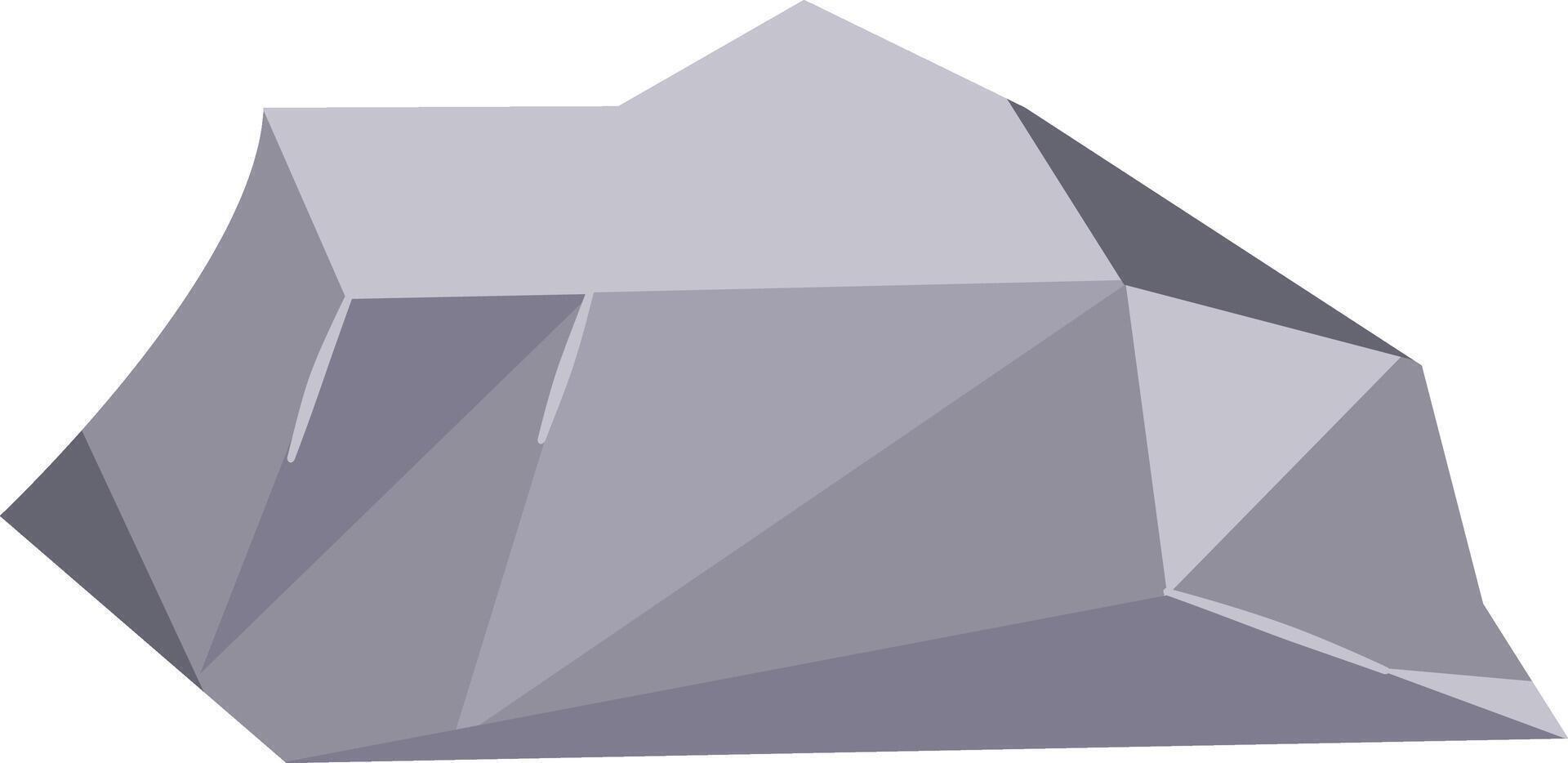 Boulder Rock Illustration in Flat Design vector
