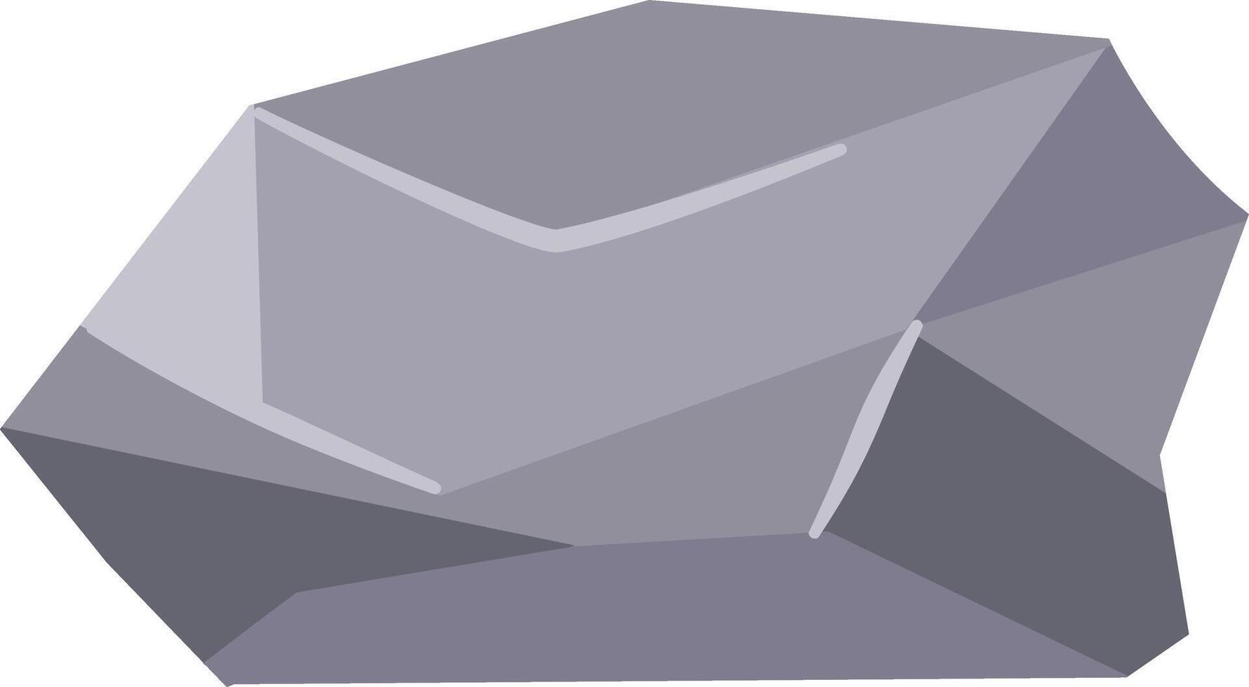 Boulder Rock Illustration in Flat Design. vector