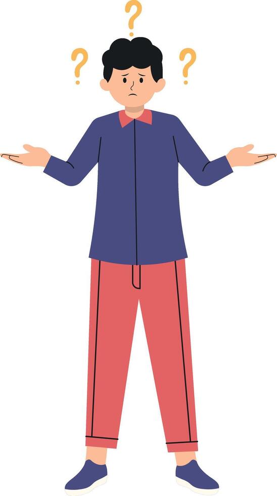 Illustration of Person Asking Question on White Background vector