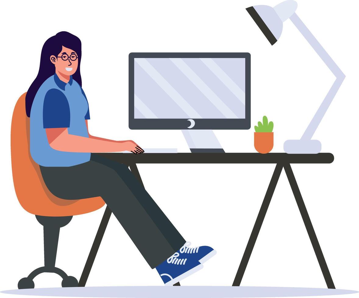 Programmer People Illustration on White Background. vector