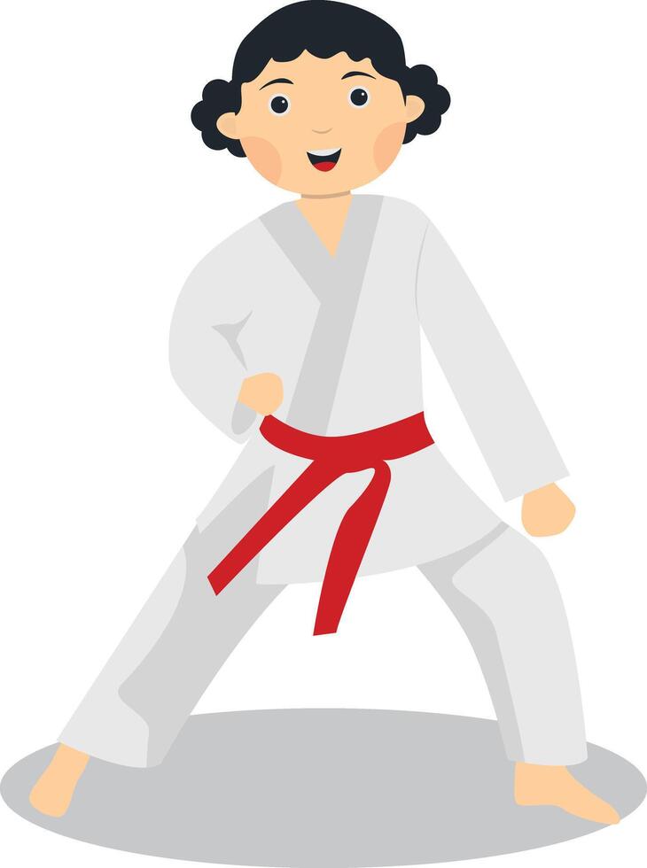 Kid Karate Illustration. vector