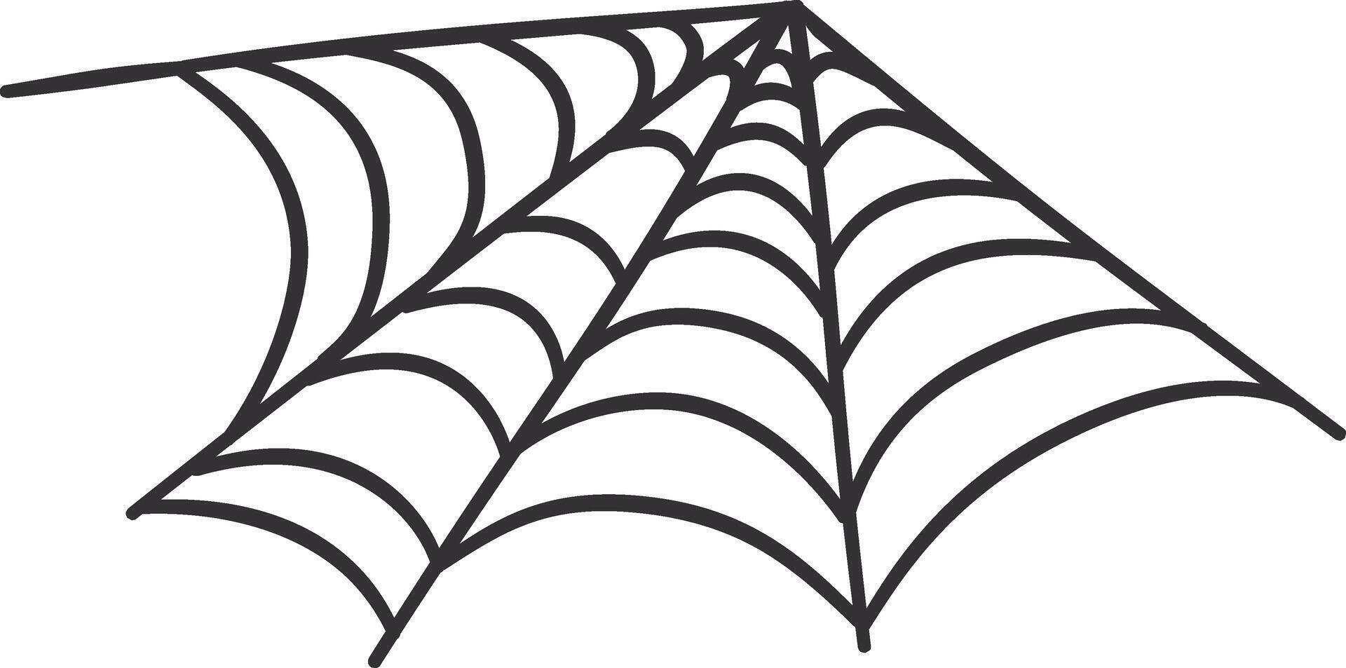 Spider Web Decorative in Flat Design vector