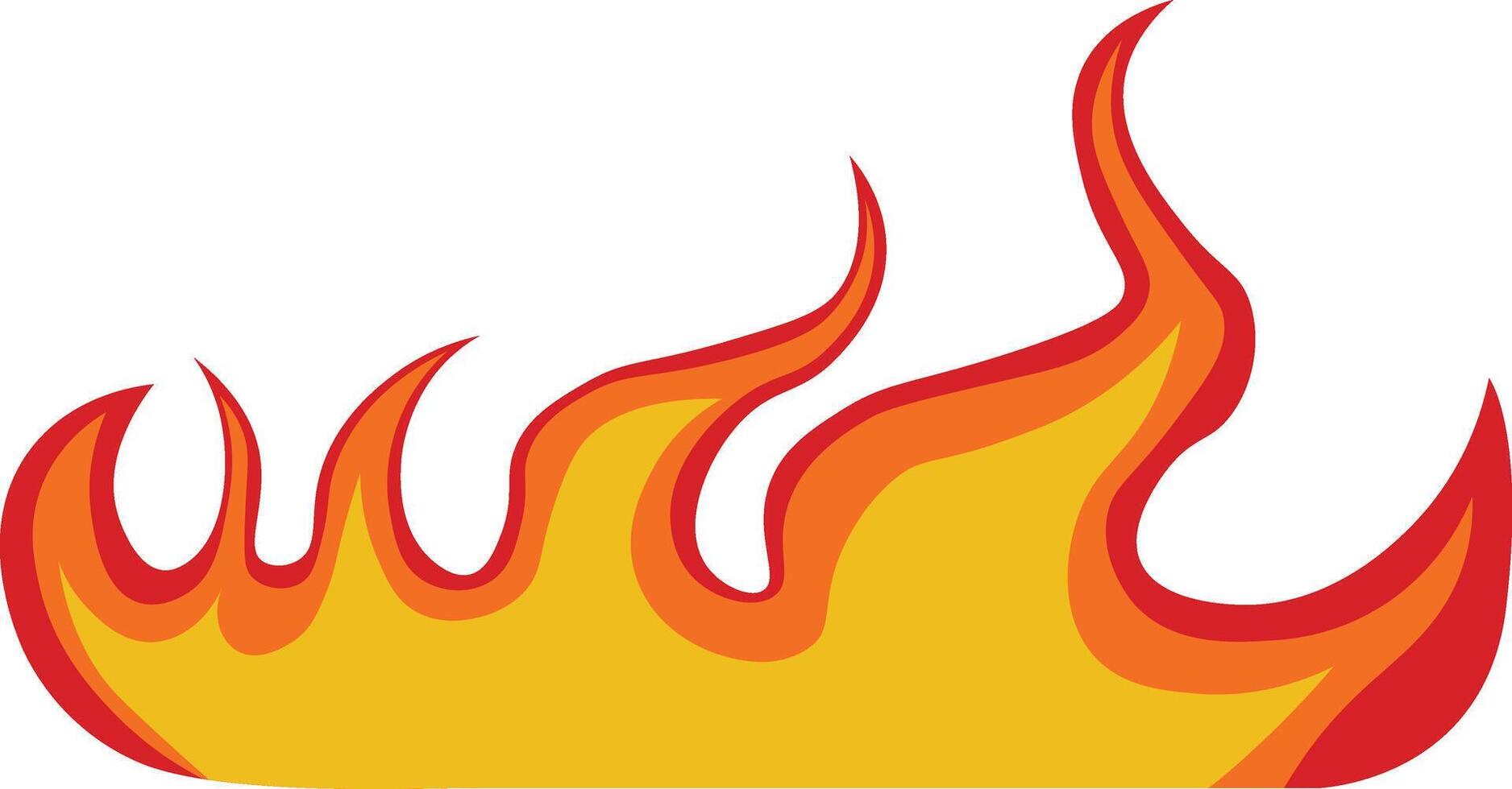 Fire Frame Illustration with Cartoon Design. Isolated on White Background. vector