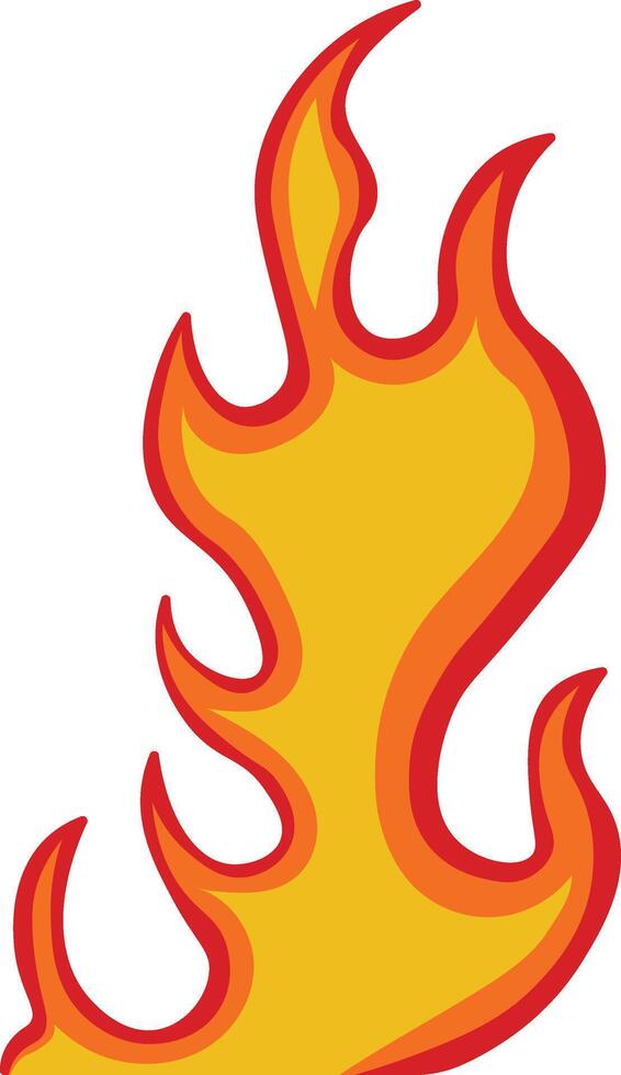 Fire Frame Illustration Isolated on White Background vector