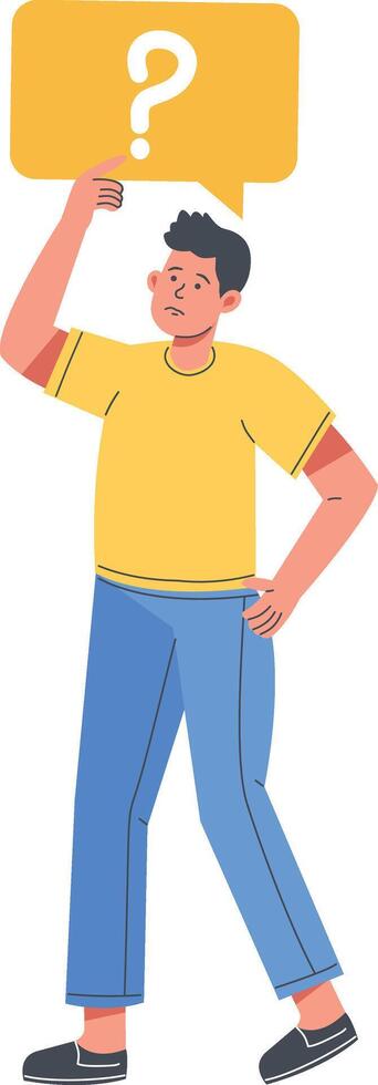 People Asking Question on White Background vector