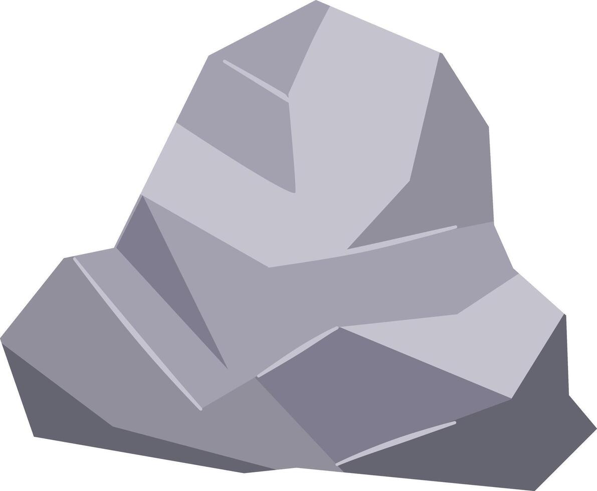 Boulder Rock Illustration, Isolated on White Background, vector