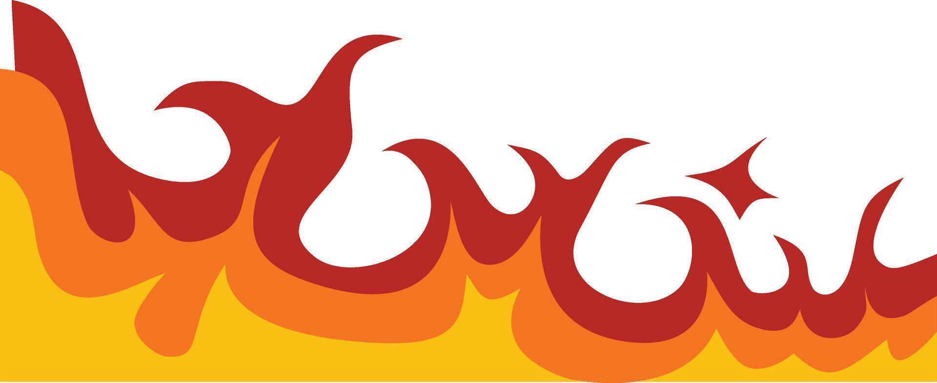 Fire Frame Border Icon Isolated on White Background vector